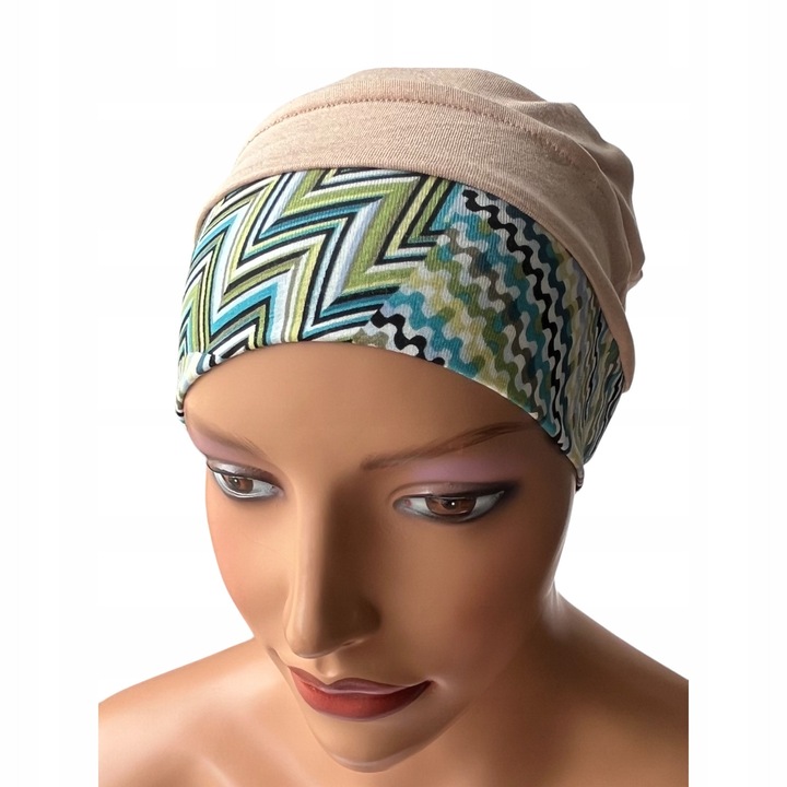 Turban sportiv Celestyna, Eva Design, bambus, elastic, 54-61 cm, fara captuseala