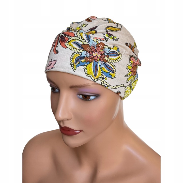 Тюрбан на плисета от вискоза, Eva Design, за жени, удобен, елегантен, 25 см, произведен в Полша