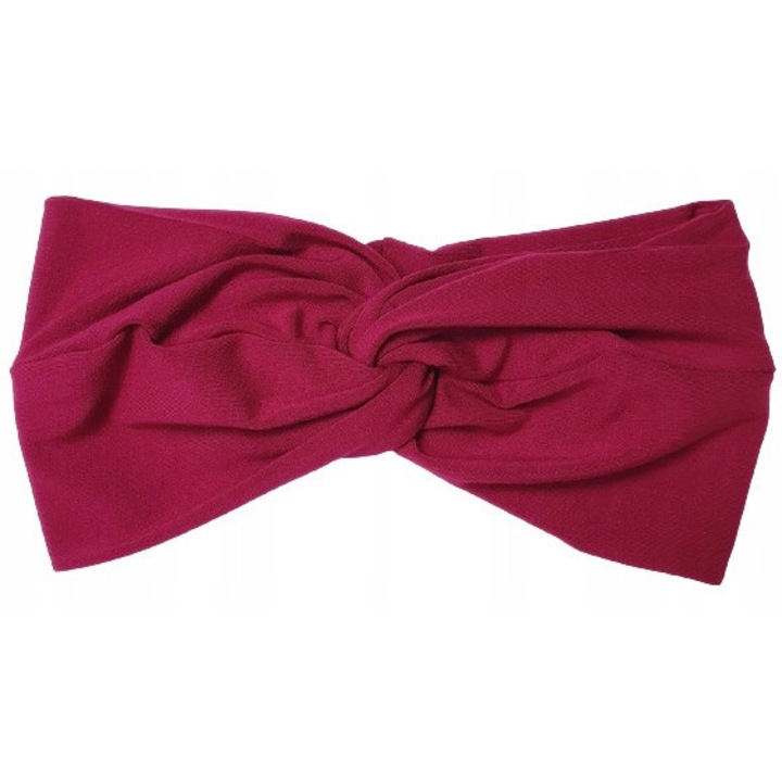 Banda de cap fucsia din bambus, Eva Design, elastica, profilata, primavara-vara