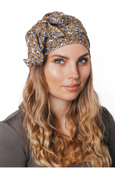 Fular dama turban Lara 460, viscoza, respirabil, multicolor, dimensiune universala