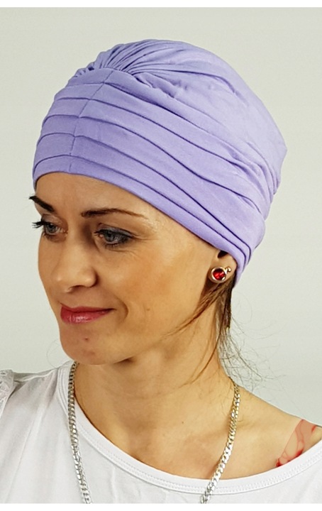 Turban dama Nadia 179, palarie plisata, viscoza, universala, 54-60cm