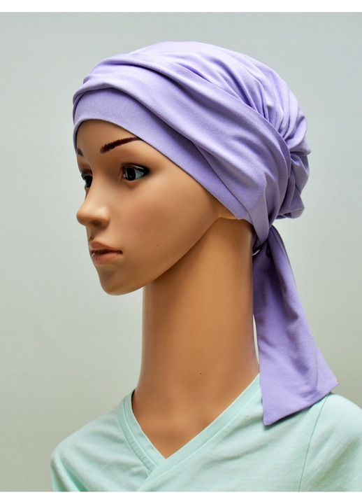 Ластичен тюрбан за жени Lara 179, лилав, 94% вискоза, 6% еластан, универсален размер