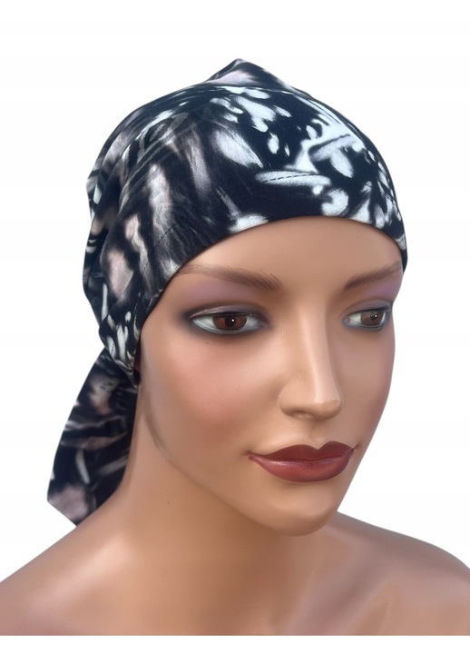 Дамски тюрбан Eva Design Greta 487, памук, еластичен, удобен, многоцветен