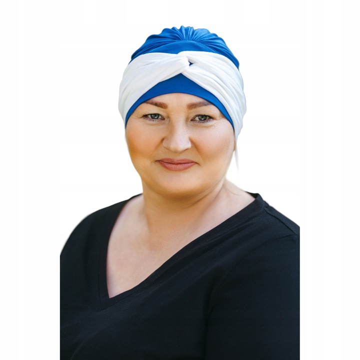 Set turban si banda dama Zuza 116, ecru, dimensiune universala 55-60 cm