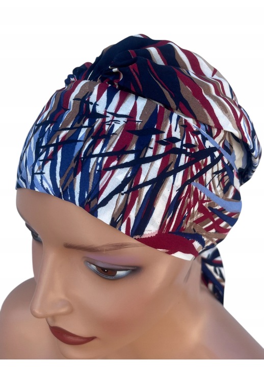 Дамски тюрбан шал Tess 470, вискоза, лек, дишащ, многоцветен, 25см