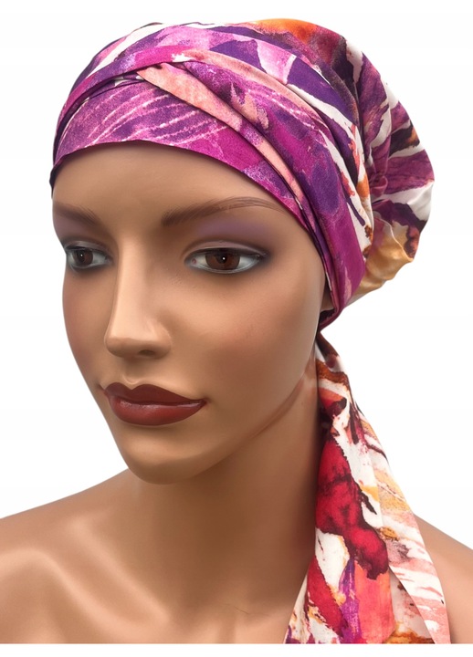 Дамски тюрбан Lara 474, вискоза, дишащ, многоцветен, универсален размер