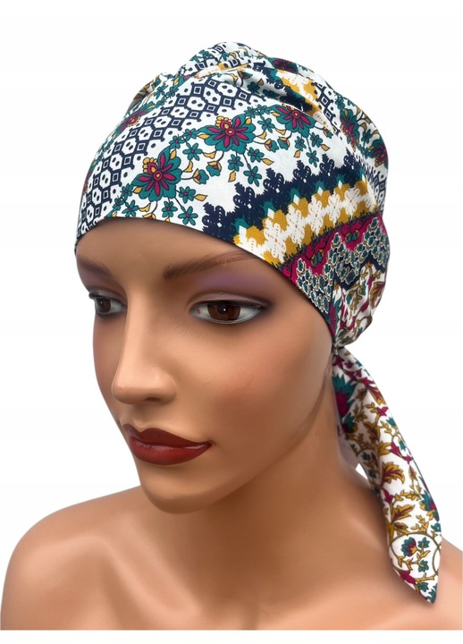 Тюрбан за глава, Eva Design, вискоза, лек и дишащ, 25см, за жени след химиотерапия