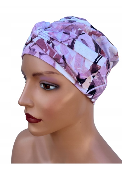 Дамски тюрбан, Eva Design, плисирана шапка, вискоза, 25см