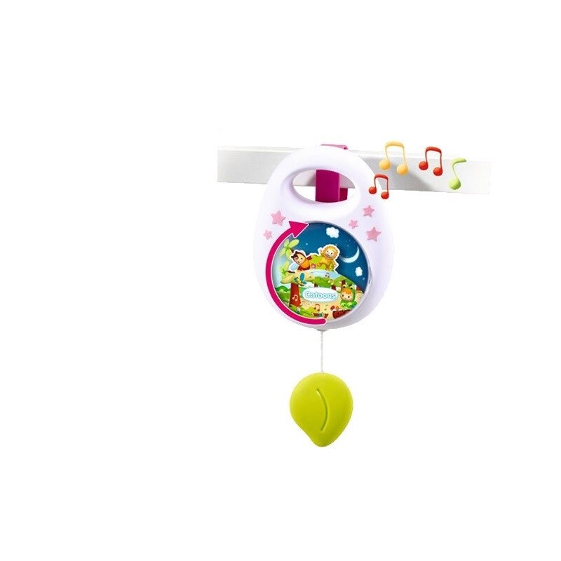 Lampa de noapte pentru patut si caseta de muzica Smoby Roz