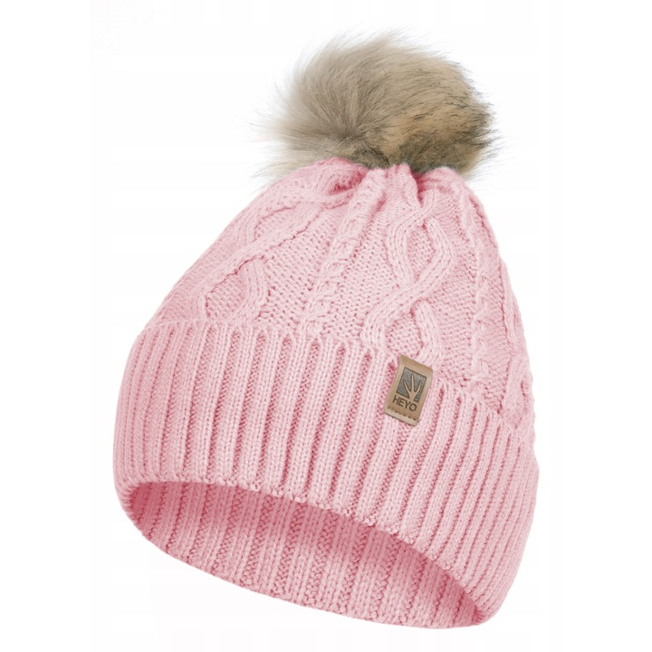 Caciulă de iarnă, Heyo, multicolor, 100% acrilic, model împletit, set 1 bucată, 20x21cm