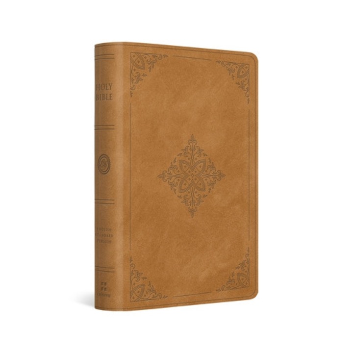 Esv Large Print Bible (trutone, Nubuck Caramel, Fleur-de-lis Design) -
