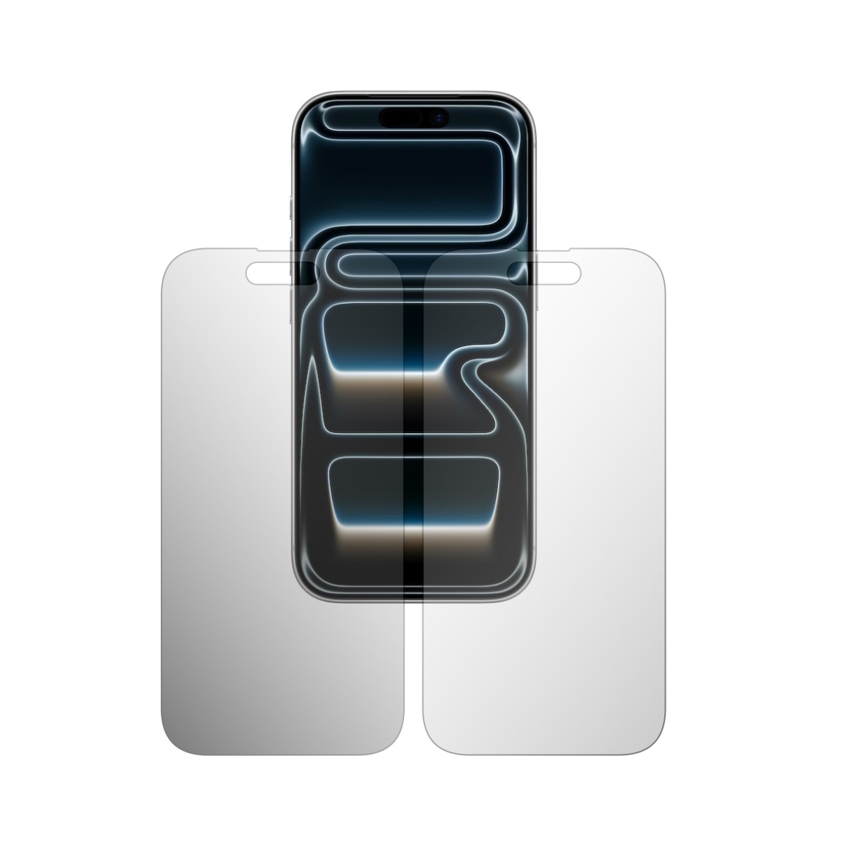 Set 2X Folie Protectie Ecran iSkinz pentru Apple iPhone 17 Pro - Full Cut, Invisible Skinz, 1X Ultra-Clear + 1x Mata, Siliconica cu Acoperire Totala, Adeziva si Flexibila