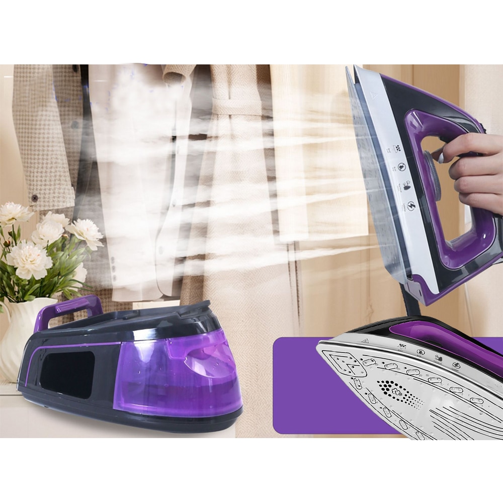 Statie de calcat cu abur, Zola, 2400 W, rezervor apa 1.2 l, abur 120 g/min, talpa ceramica, 35 x 17 x 19 cm, violet