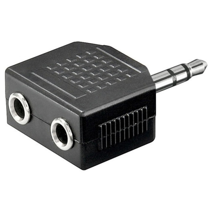 Adaptor audio 3, 5mm Jack stereo tata la 2 x 3, 5mm Jack stereo mama