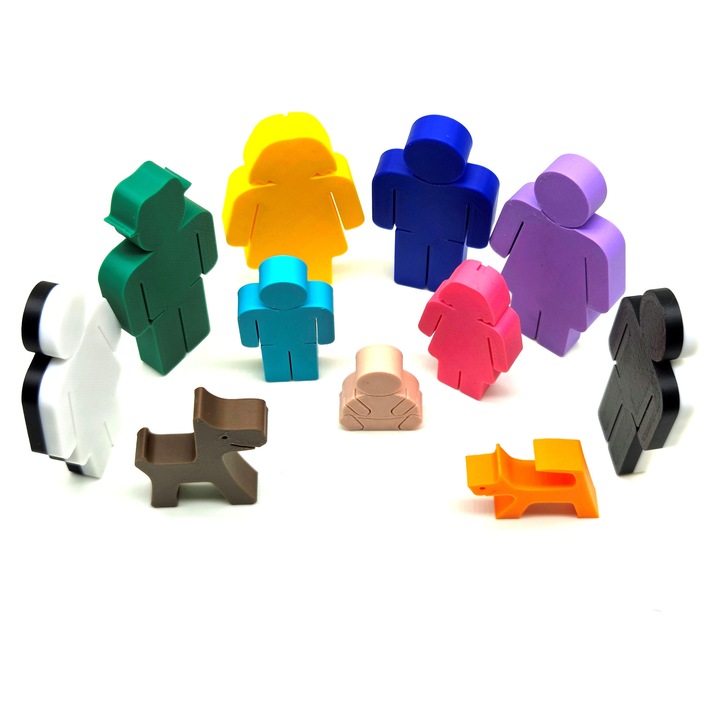 Set 11 papusi terapeutice, dimensiuni variate, plastic