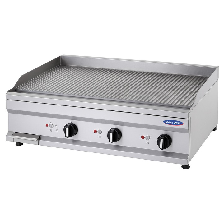 Gratar electric cu placa striata de 10 mm 900x500x250 Ideal Inox Linia 500