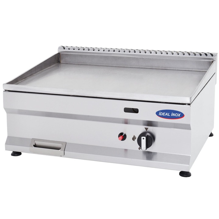 Gratar pe gaz cu placa neteda 5 mm Ideal Inox 600x500x250 Linia 500