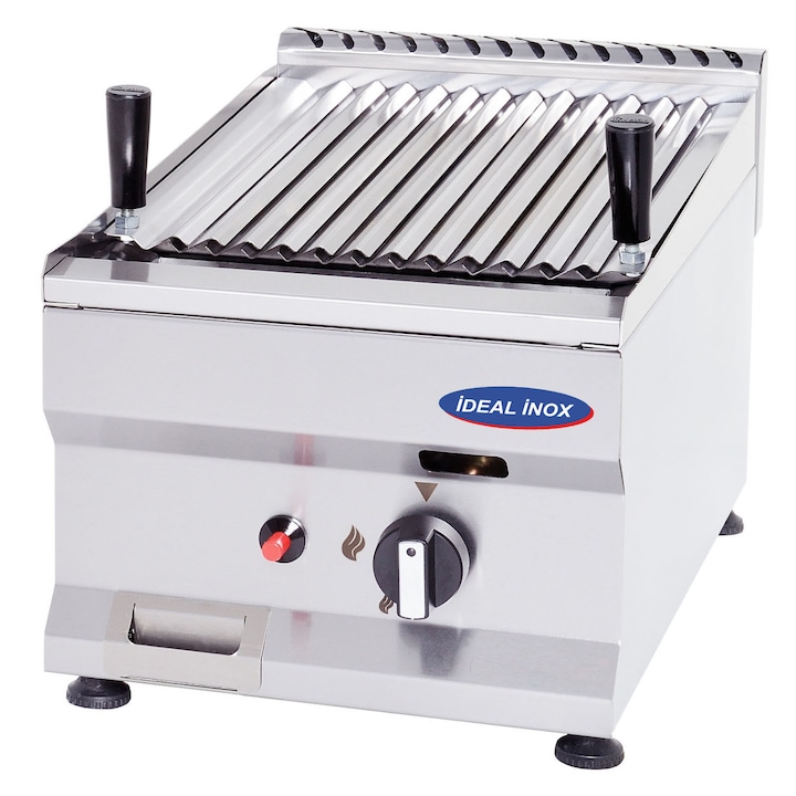 Gratar cu roca vulcanica 300x500x250 Ideal Inox gaz Linia 500