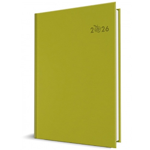 Agenda datata Herlitz, RO A5, 352 pagini, coperta din piele sintetica, eco friendly, apple skin, Premium Deluxe Predaia, culoare verde, 2026