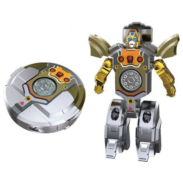 Spinner fidget transzformálható, interaktív játék gyerekeknek, robot design, ABS műanyagból, hordozható méret
