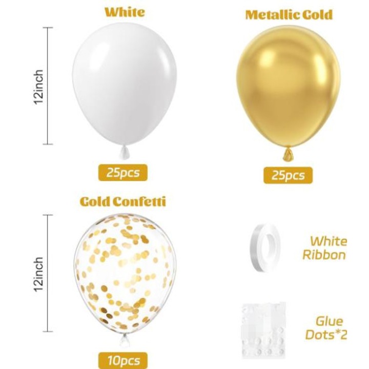 Комплект 100 латексови балона, 12 инча, многоцветни латексови балони, висококачествени балони, балони за рожден ден за деца, подходящи за декорации за партита, карнавал, Коледа и др., Многоцветни