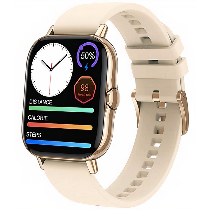 Смарт часовник New Sport Collection idealSTORE, HD тъчскрийн 1.78 инча, Функция за обаждания и съобщения, съвместим с iOS/Android, мониторинг на сърдечния ритъм/ЕКГ/съня, вграден барометър, водоустойчив IP67, висока автономност, Елегантен дизайн