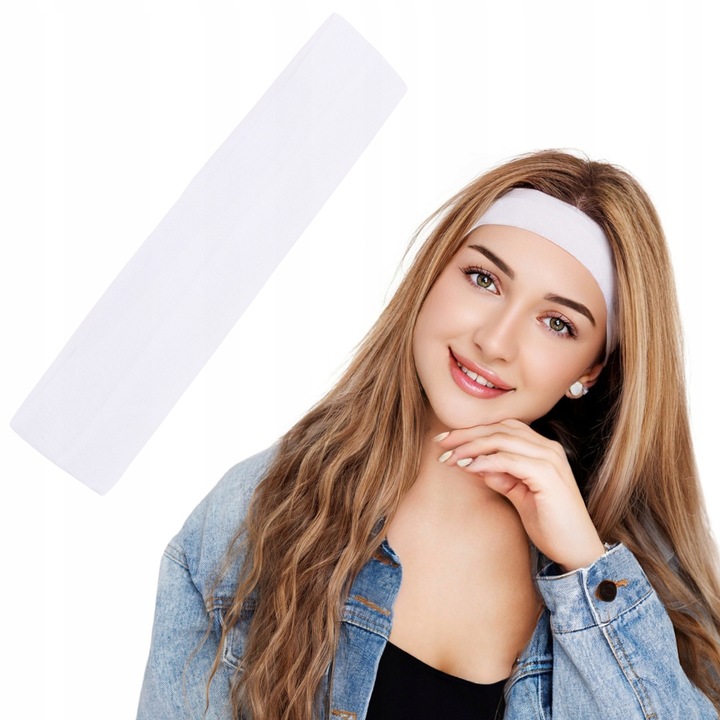 Лента за глава, Little Angel, W1058, памук, бяла, еластична