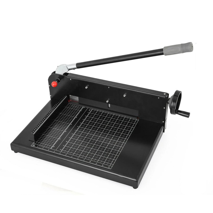 Ръчна гилотина за рязане на хартия, здрава, 12 инча, капацитет 300 листа, черна