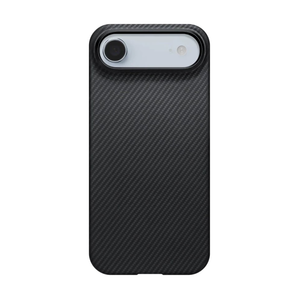Carcasa Pitaka Ultra Slim cu Magnetic Ring compatibila cu iPhone 17 Air, Negru/Gri