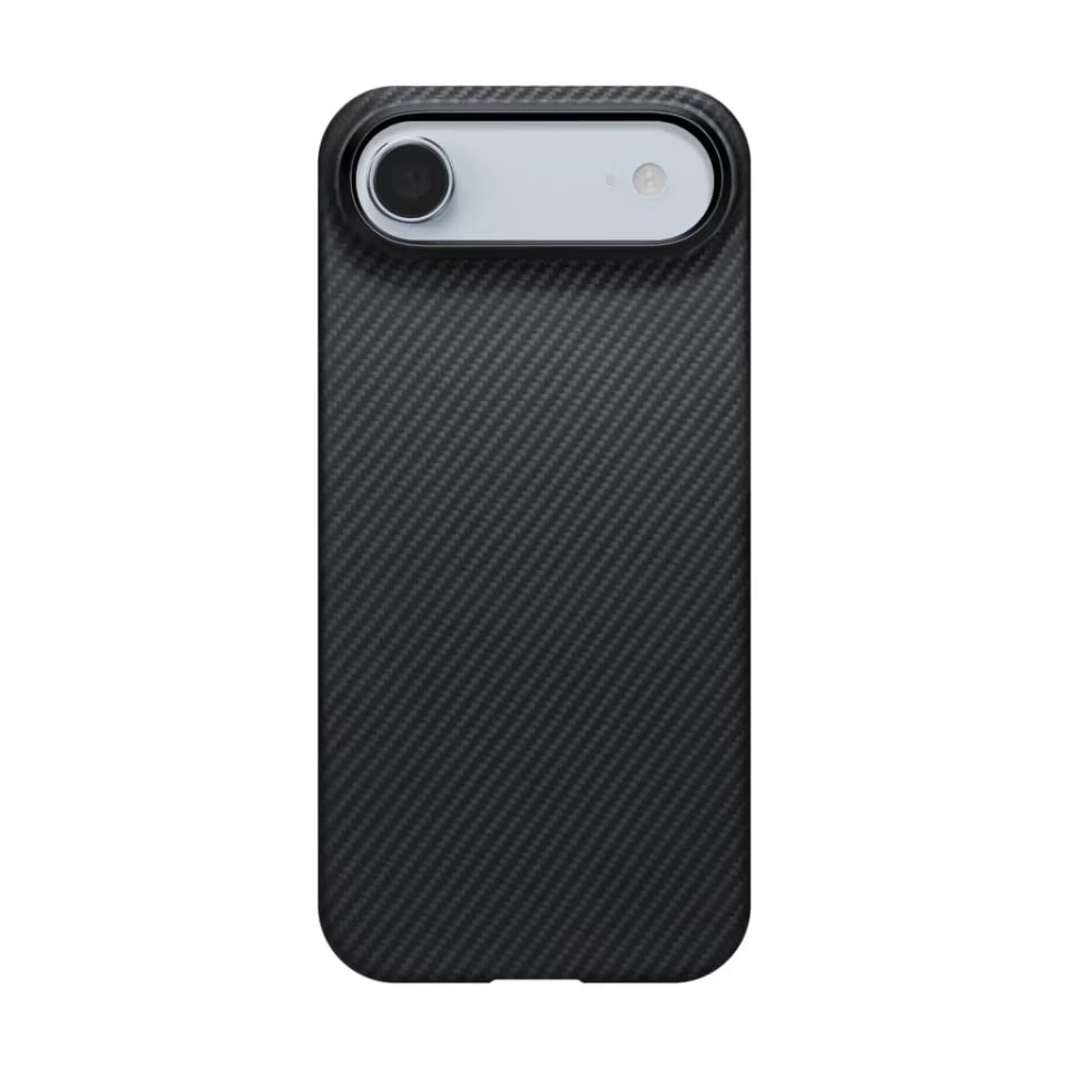 Carcasa Pitaka Ultra Slim cu Magnetic Ring compatibila cu iPhone 17 Air, Negru/Gri