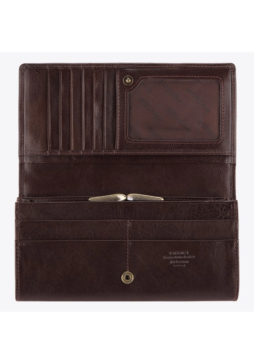 Portofel dama WITTCHEN Arizona, din piele naturala, maroniu, 9,5x18,5cm, capacitate mare