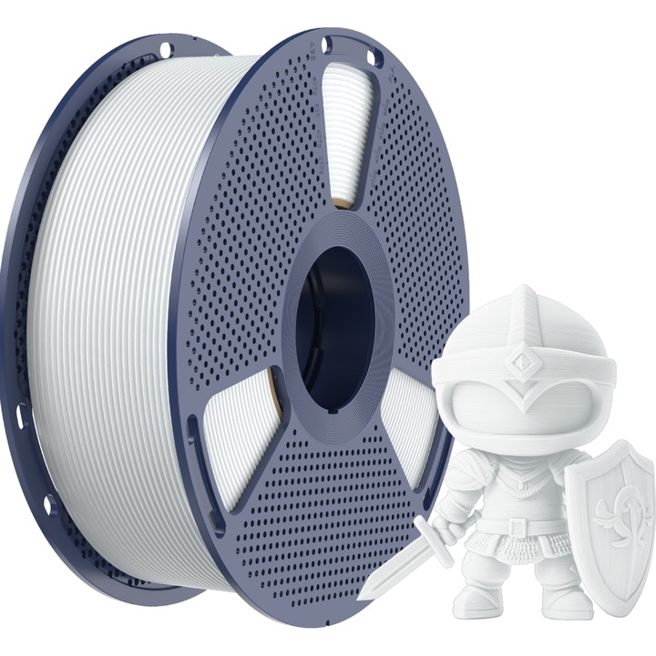 Filament, Sunlu PLA+, 1kg, Alb, pentru imprimanta 3D