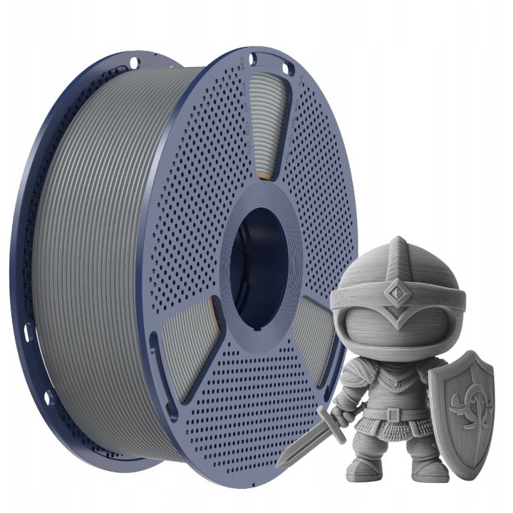 Filament, Sunlu PLA+, 1kg, Gri, pentru imprimanta 3D