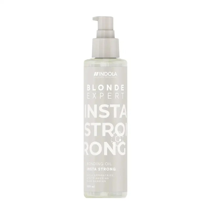 Indola Blonde Expert InstaStrong Bond Oil 100ml – Ulei Profesional pentru Regenerarea Parului Blond sau Tratat Chimic, cu Tehnologie Bond si Protectie UV