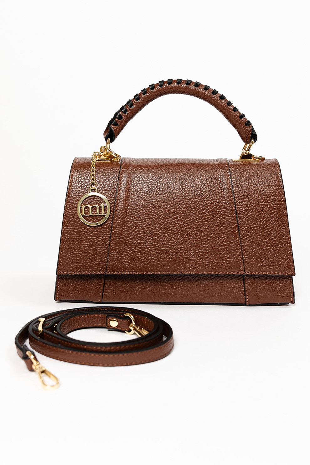 Mia Tomazzi, Geanta crossbody de piele cu buzunar interior cu