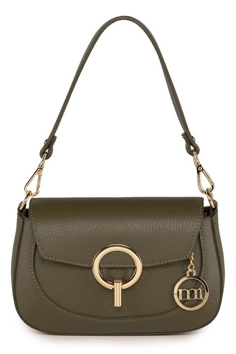 Mia Tomazzi, Bőr válltáska levehető pántokkal, Sötét khaki