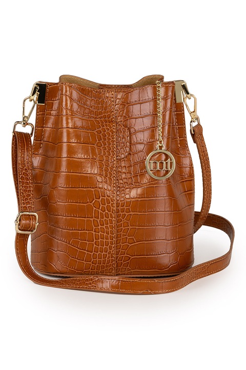 Mia Tomazzi, Geanta bucket cu model piele de reptila, Caramel
