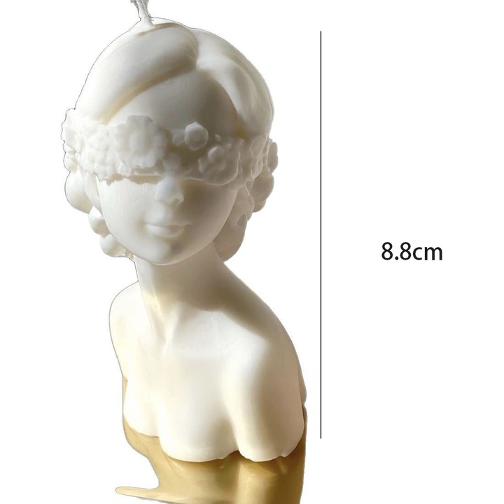 Ароматна свещ, Бяла, Фрезия, 10x5x5см, 98гр