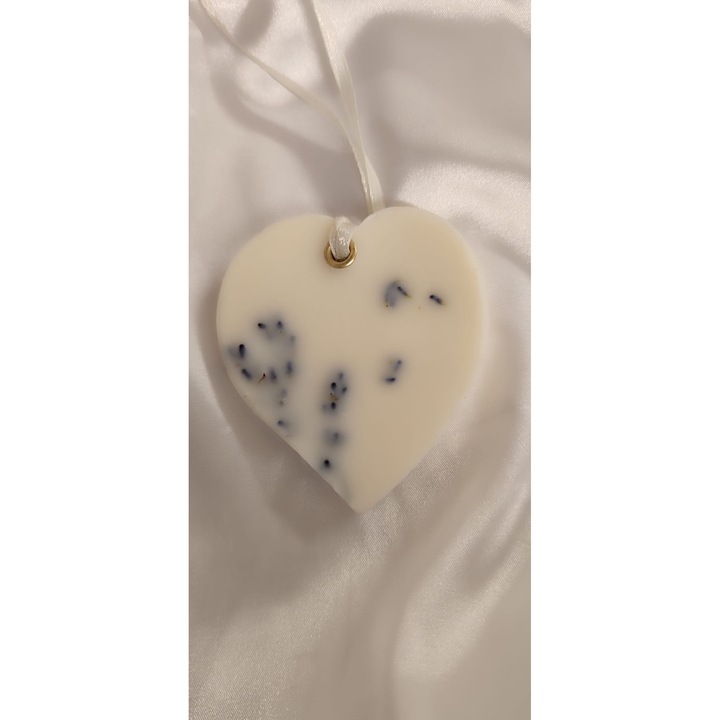 Odorizant Dulap, HavenLightCandles, Serenity – Inima, Oval, Lavanda, handmade, ceara parfumata, ceara naturala, 30g