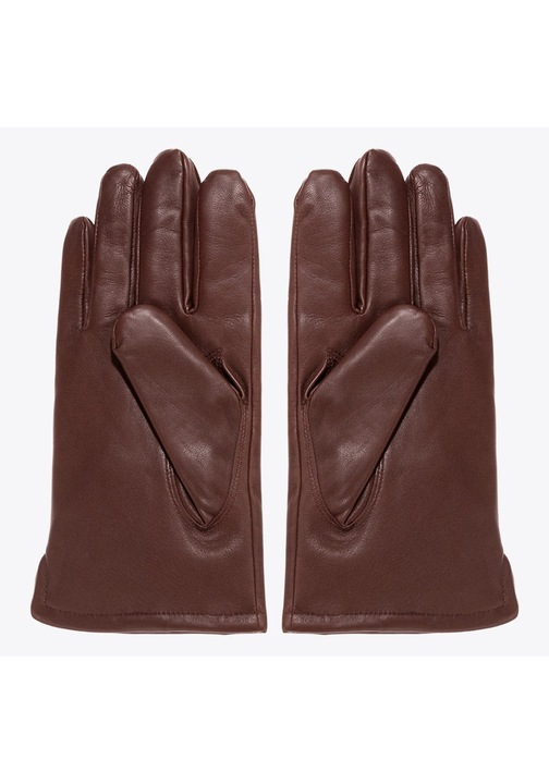 Manusi barbatesti, piele naturala, maro, marimea M