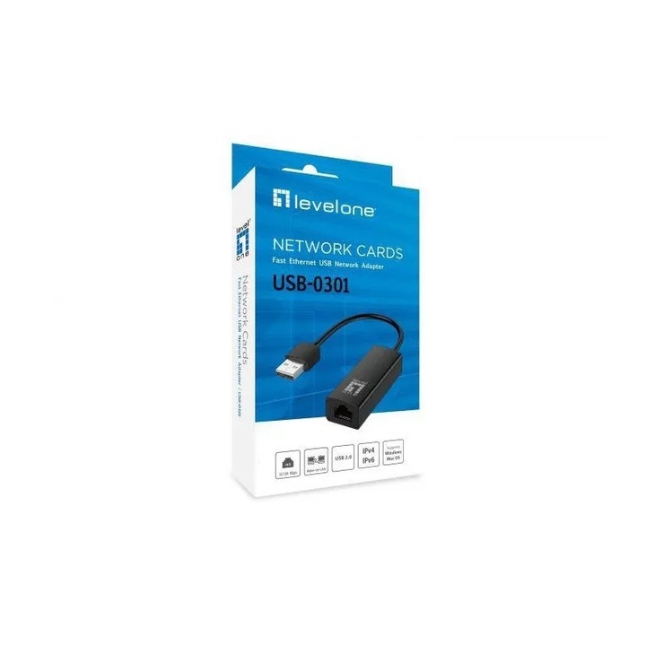 LevelOne USB-0301 hálózati kártya 100 Mbit/s