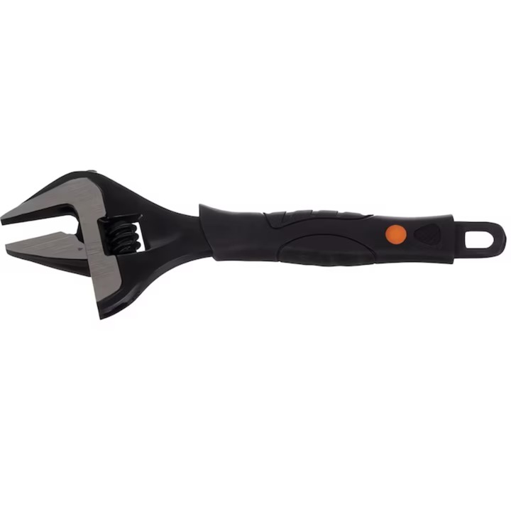 Cheie reglabilă VarioShop, 0-35 mm, oțel carbon, maner ergonomic TPR, 21x7x1,8cm