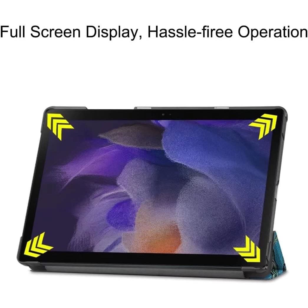 Husa de protectie premium Natty Pell, Compatibila cu Samsung Galaxy TAB S8/S7 (SM-T870/SM-T875) - Blue Flowers