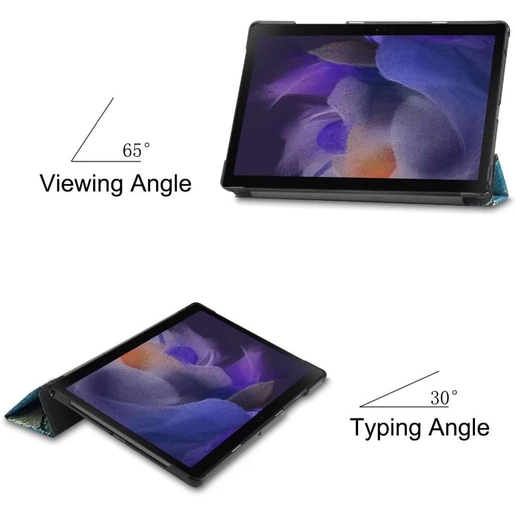 Husa de protectie premium Natty Pell, Compatibila cu Samsung Galaxy TAB S8/S7 (SM-T870/SM-T875) - Blue Flowers