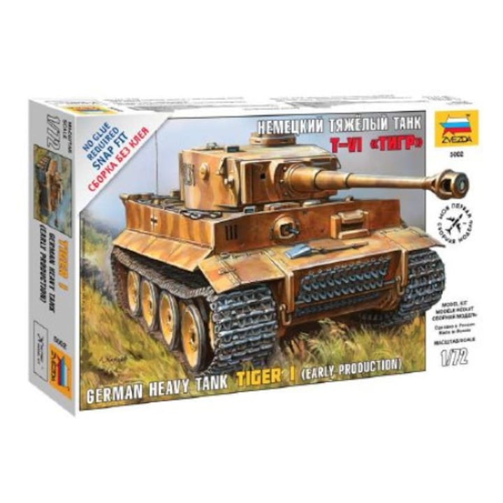 Zvezda Tiger I German Tank 1:72 (5002)
