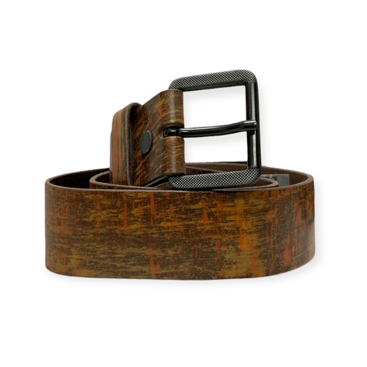 Curea unisex din piele Diesel 7001390 16121-20, efect uzat, piele naturală, 115 cm, maro