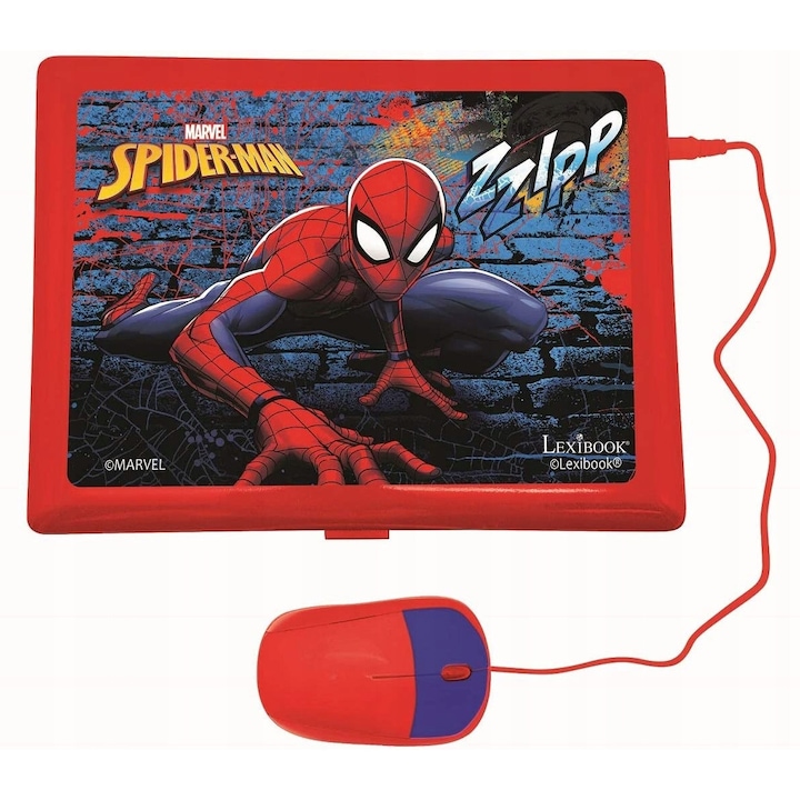 Laptop educational Spider-Man Lexibook, 124 activitati