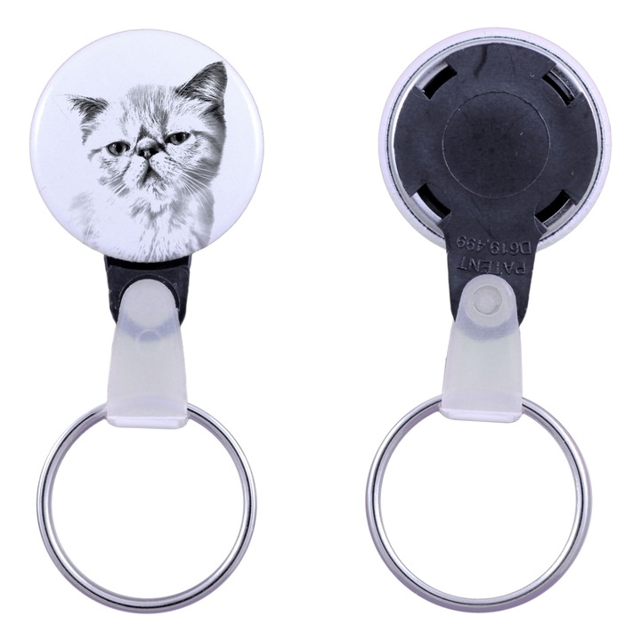 Macskás kulcstartó, Art-Dog, fém, 2,5cm, készletben kapható