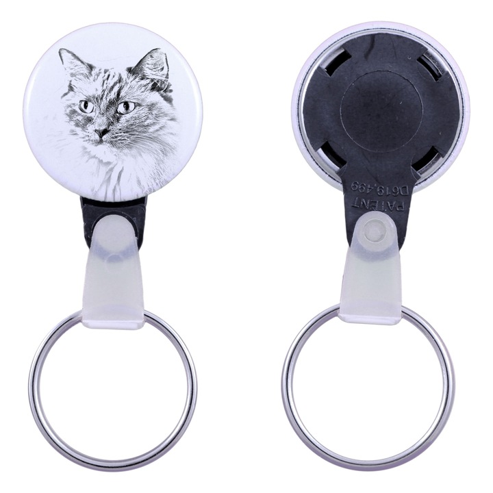 Ragdoll macska kulcstartó, Art-Dog, 2,5cm, személyre szabott készlet elérhető