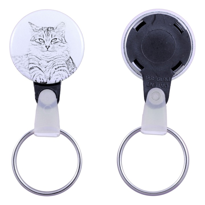 Macskás kulcstartó, Art-Dog, fém, 2,5cm